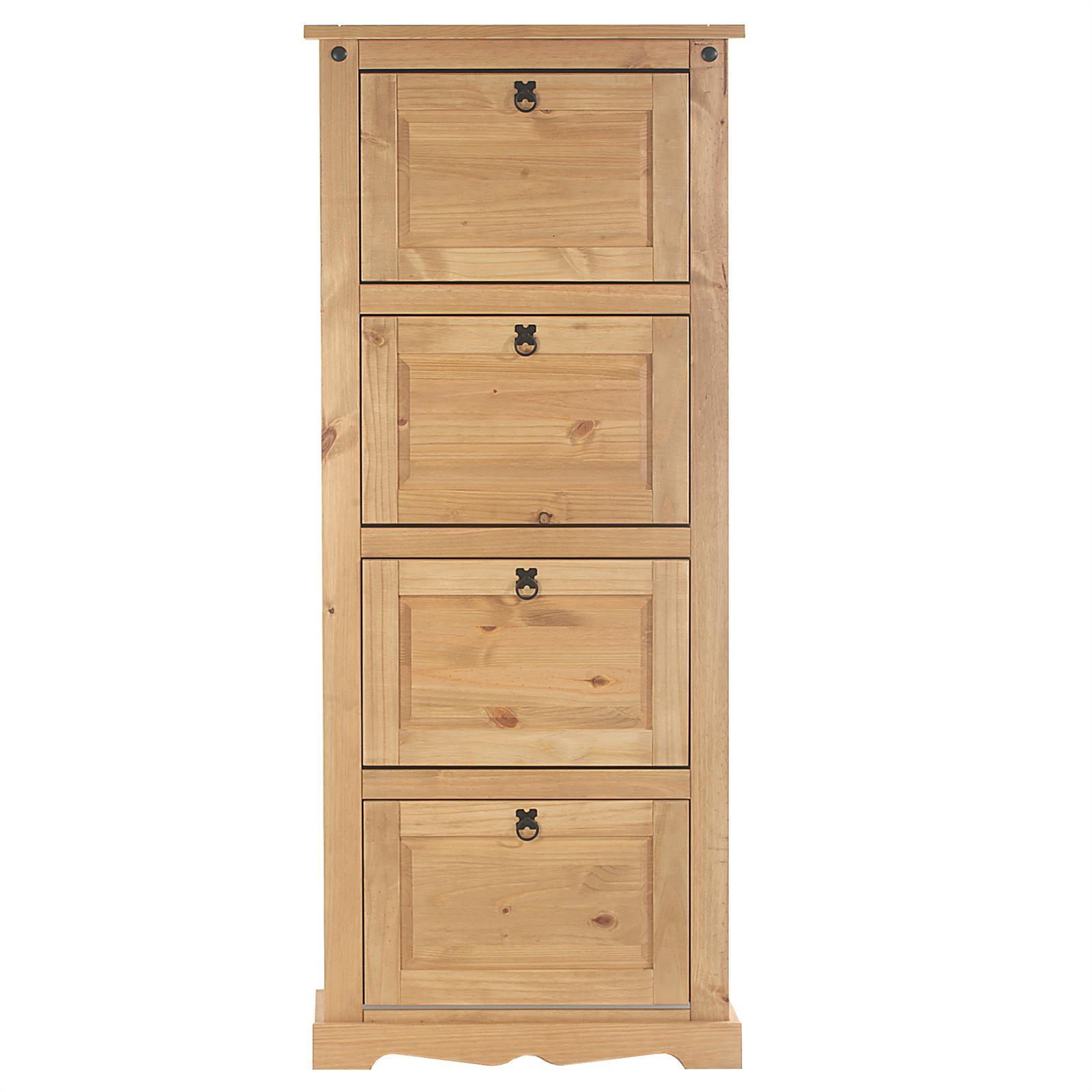 SCHUHSCHRANK TEQUILA - Kieferfarben, Holz (73/177/26cm) - IDIMEX