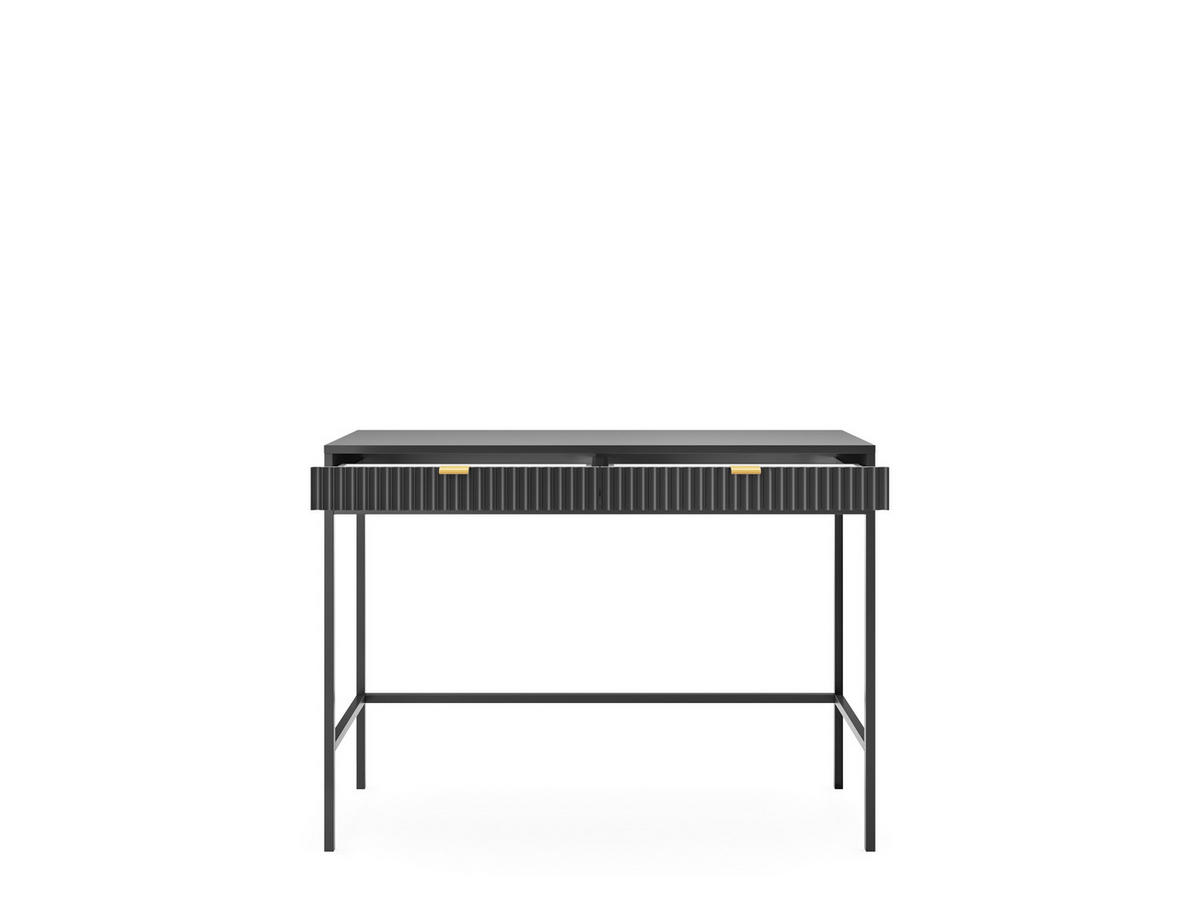 KONSOLENTISCH STELLARE 104/78/50 cm mit Schubladen, Schwarz - Schwarz, Holzwerkstoff (50/104/78cm) - MASSENO