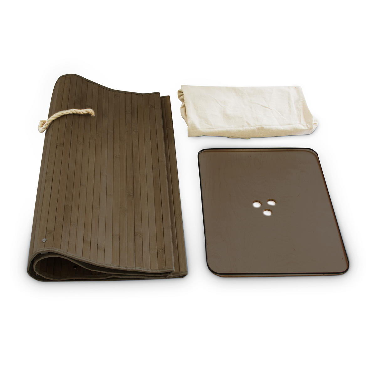 WÄSCHEKORB - Braun, Holz/Textil (43.5/65.5/33.5cm) - Relaxdays