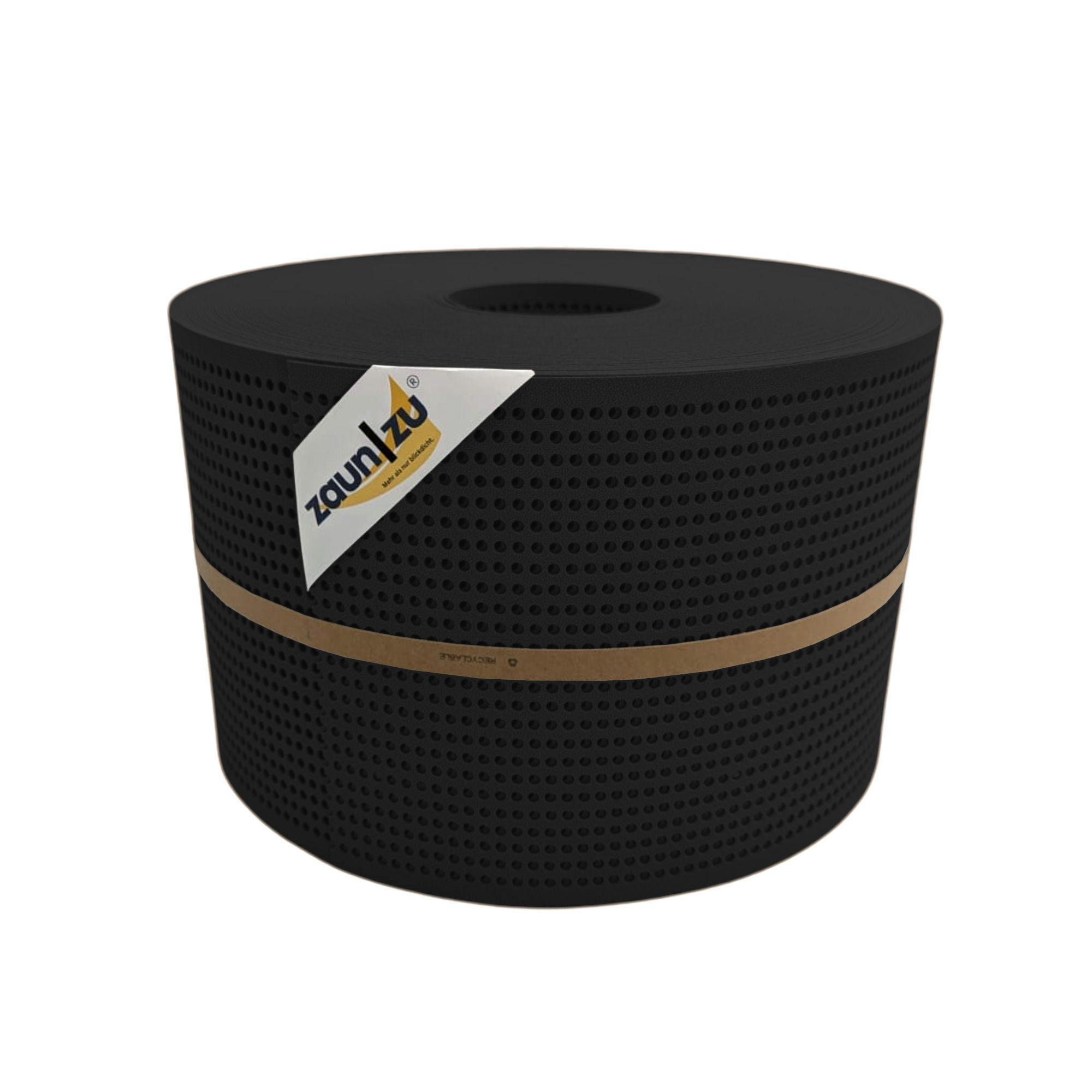 SICHTSCHUTZSTREIFEN PP Premium Gelocht 30 Prozent Streifen Schwarz 50m - Schwarz, Kunststoff (5000/19cm) - ZAUN|ZU
