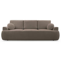 3-SITZER SOFA Barletto Altrosa Bouclé - Pink/Schwarz, Holz/Textil (248/94/110cm) - Selsey
