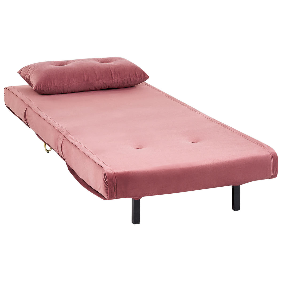SCHLAFSOFA Samtstoff Rosa Vestfold - Pink, Textil (85/81/78cm) - Beliani