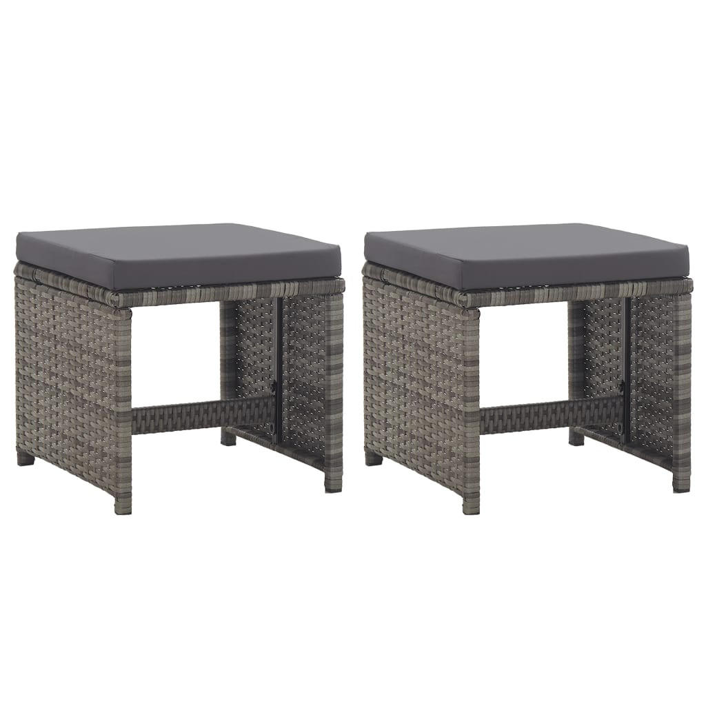 furnicato Gartenhocker Anthrazit 41x35x41 cm