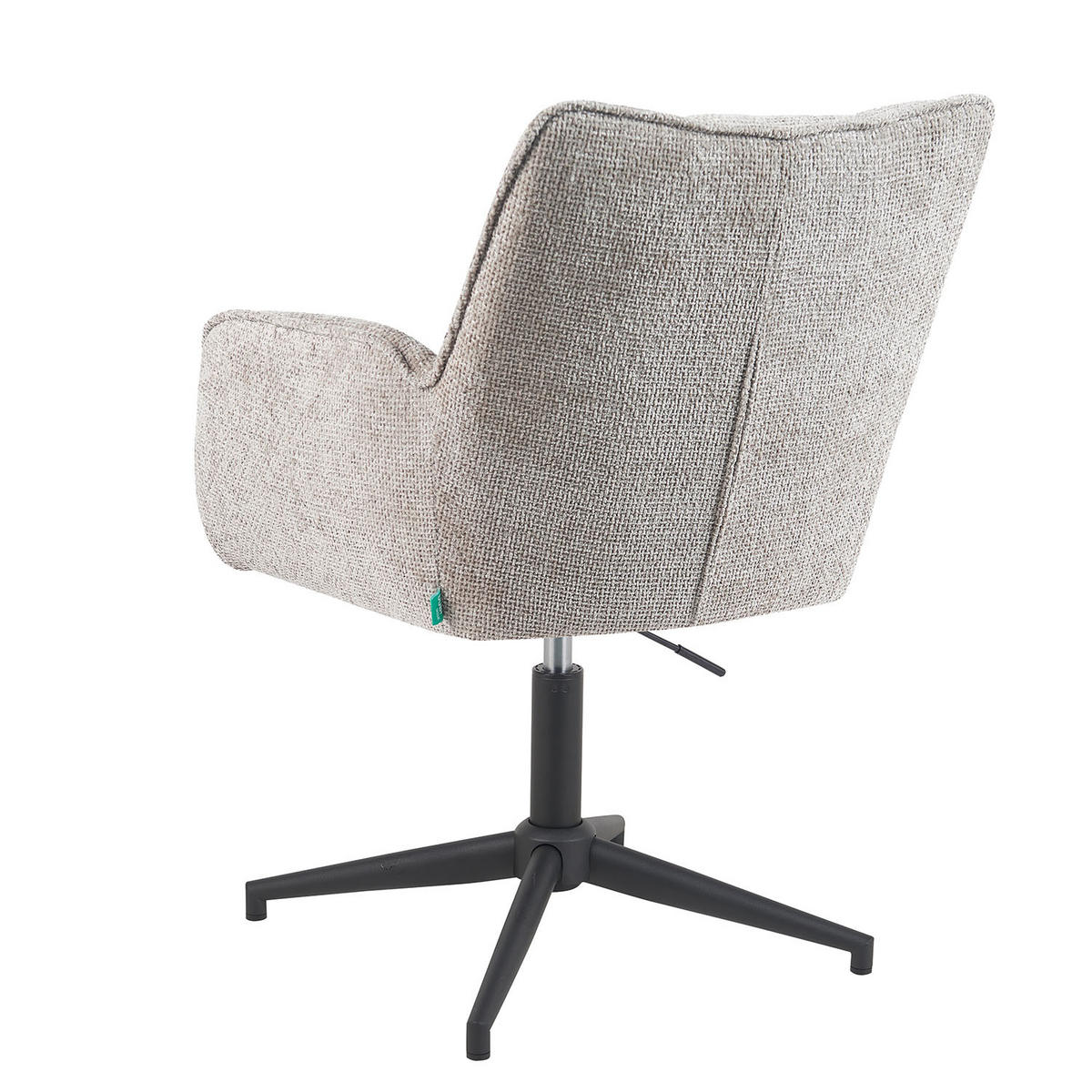 BÜROSTUHL Mika-Lea - Hellgrau/Schwarz, Textil/Metall (59/81/66cm) - DUBI Möbel