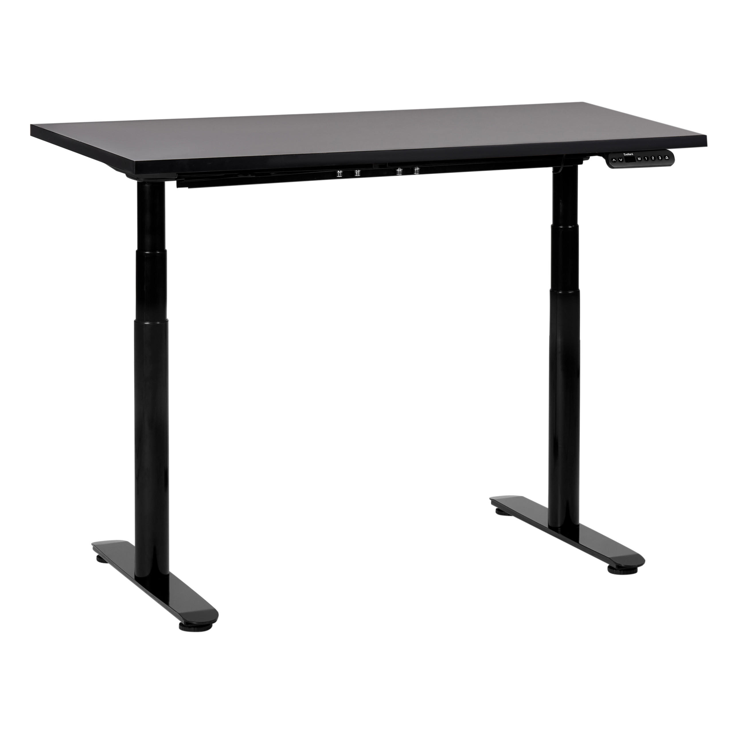 SCHREIBTISCH schwarz 120/72 cm elektrisch höhenverstellbar Destin IV - Schwarz, Holz (72/120/67cm) - Beliani