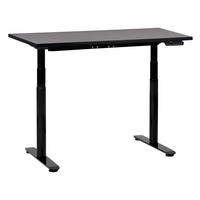 SCHREIBTISCH schwarz 120/72 cm elektrisch höhenverstellbar Destin IV - Schwarz, Holz (72/120/67cm) - Beliani