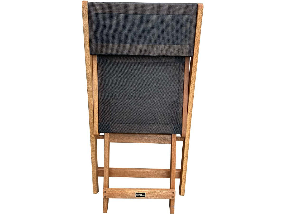 GARTENSTUHL Seoul klappbar 2er-Set Schwarz - Schwarz, Holz/Textil (49/79/44cm) - Habitat Garten