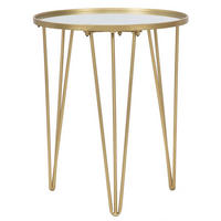 KAFFEETISCH rund, Gold - Goldfarben, Metall (40/40/49cm) - Mauro Ferretti