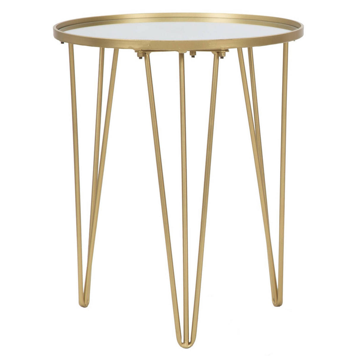 KAFFEETISCH rund, Gold - Goldfarben, Metall (40/40/49cm) - Mauro Ferretti