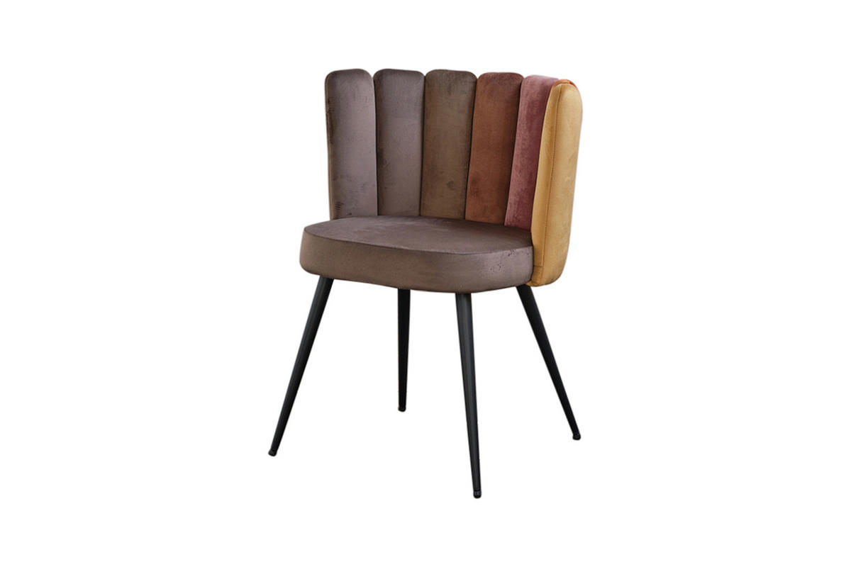 STUHL JADA Braun Velvet - Dunkelbraun/Braun, Textil (59/86/55cm) - KAWOLA