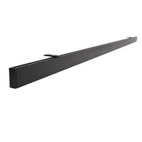 GARDINENSCHIENE Innenlauf auf Maß 1-läufig Schwarz - Serie Loft - Schwarz, Metall (250cm) - Deco-Raum