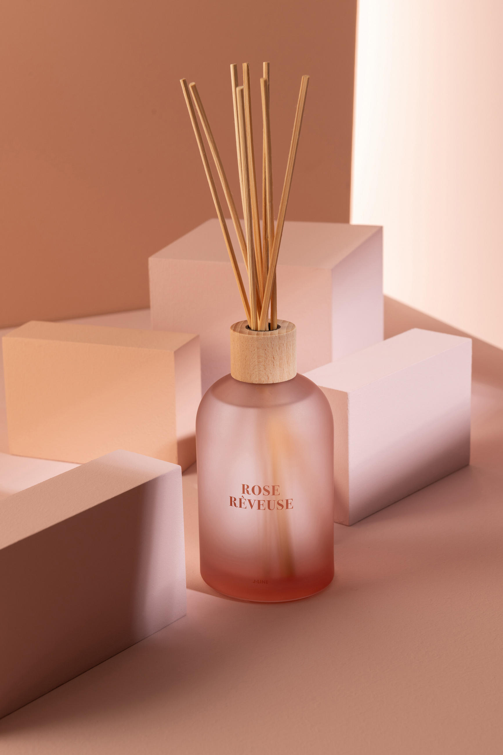 DUFTSPENDER HAUSPARFUM ACCORDS ESSENTIELS - Rosa - 250 ml - Pink, Paraffin (7.5/27.5/7.5cm) - J-Line