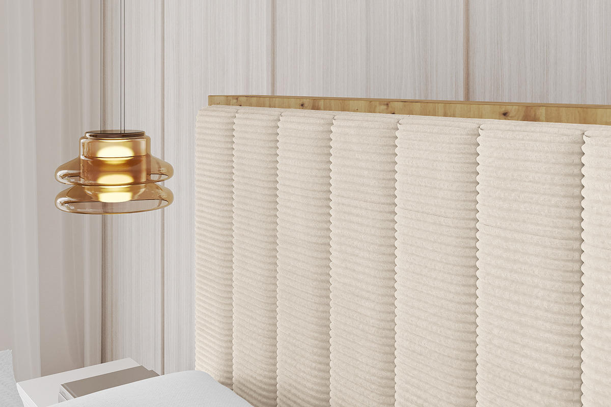 POLSTERBETT mit Bettkasten und Lattenrost, Boxbett ohne Matratze - ENZO4 120x200 Beige - Creme, Holzwerkstoff/Textil (120/200cm) - ALTDECOR