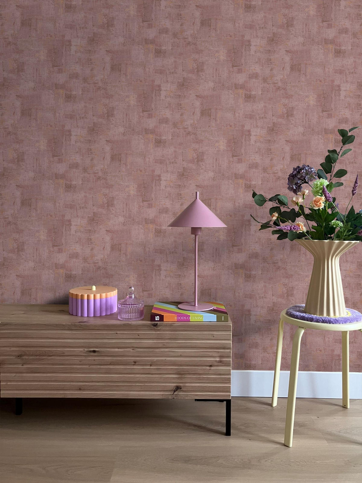 TAPETE mit malerischem Effekt 50 x 900 cm - Lila, Papier (50/900cm) - ESTAhome