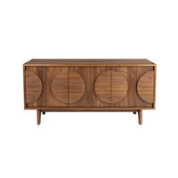 SIDEBOARD Groove mit 3 Türen Walnussholz - Braun, Holzwerkstoff (120/58/40cm) - Zuiver