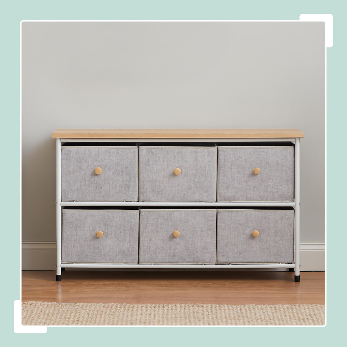 SIDEBOARD - Multicolor/Schwarz, Holz/Holzwerkstoff (87/51/32cm) - Relaxdays