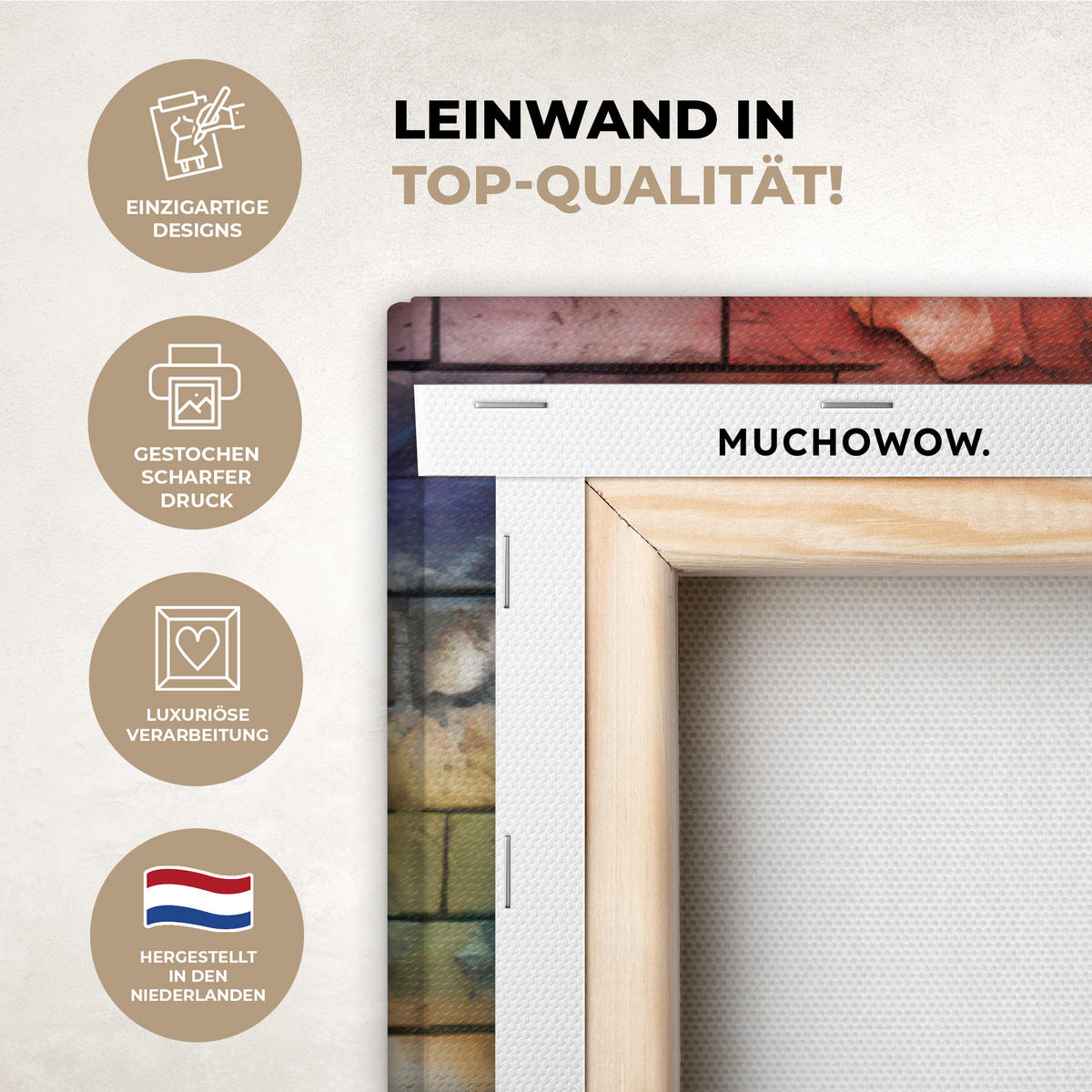 LEINWANDBILD Affe - Graffiti - Musik XXL 150x100 cm - Multicolor, Textil (150/100cm) - MuchoWow