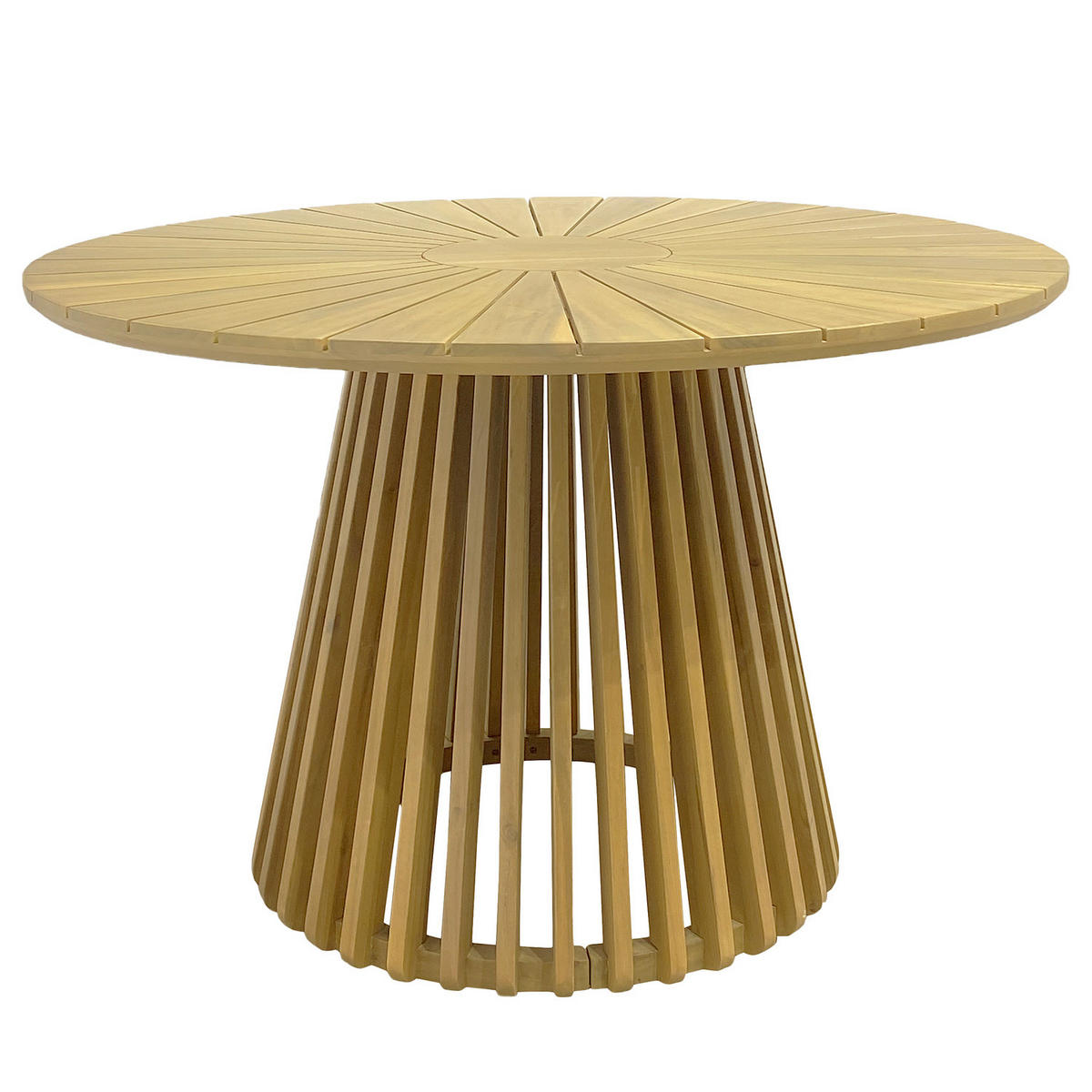 MASSIVER GARTENTISCH - Akazie massiv - Braun - Braun/Akaziefarben, Holz (120/120/76cm) - home24