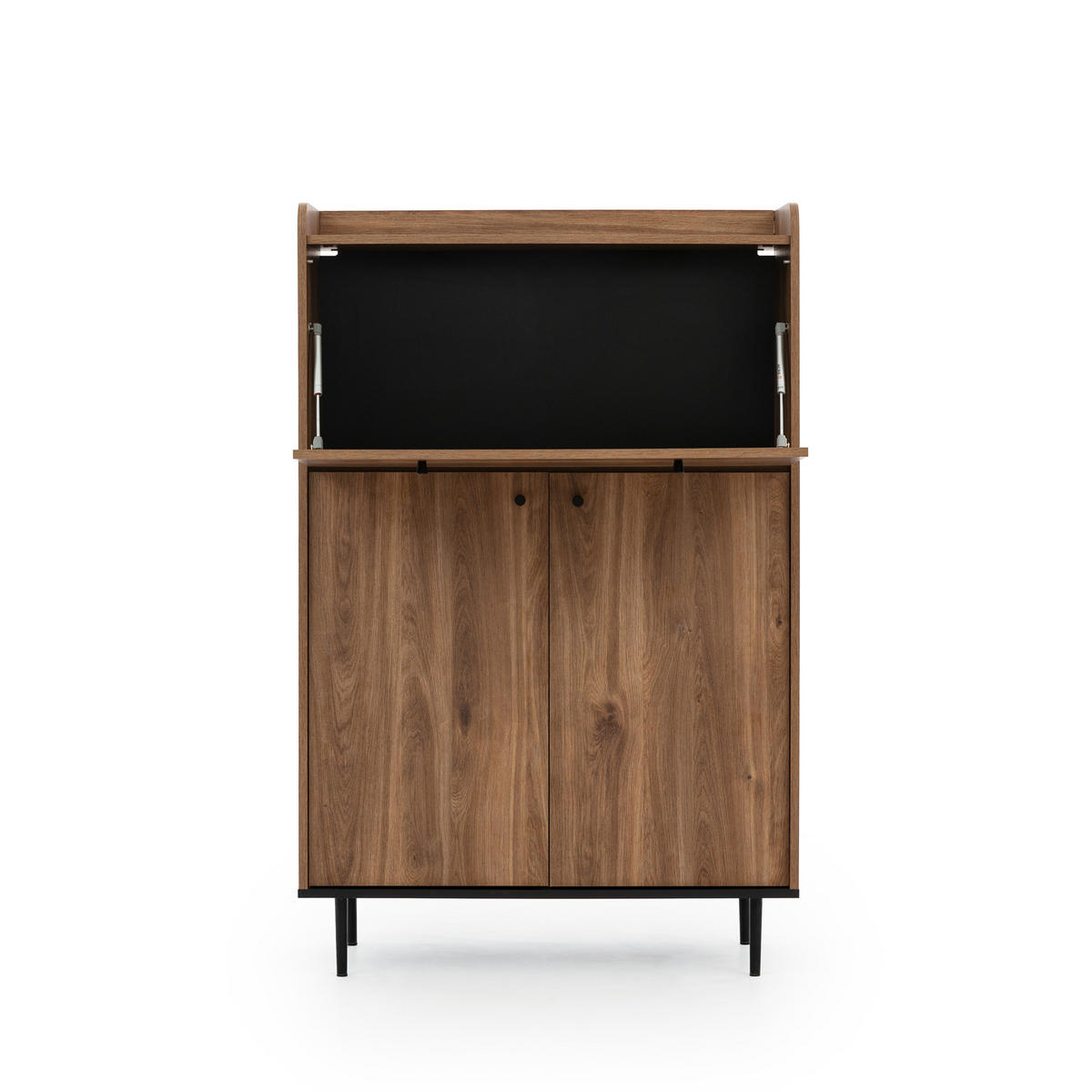 KOMMODE Vasilia mit 3 Türen, Brandy Castello - Eichefarben, Holzwerkstoff (90/140/40cm) - Beautysofa