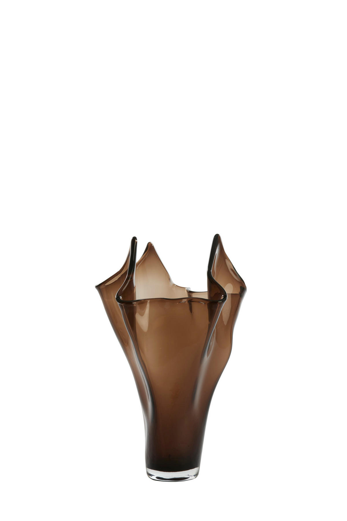 VASE Aiora Braun Ø22/40 cm - Dunkelbraun, Glas (22/40cm) - Light & Living