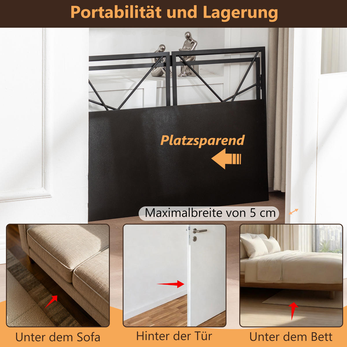 SCHREIBTISCH faltbar 99 x 50 x 75 cm MDF Metall Black - Schwarz, Metall (99/50/75cm) - Meubliv