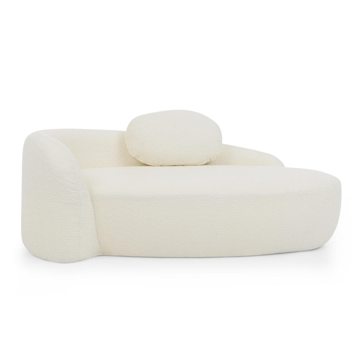 ECKSOFA 170/96/62 cm Beige Teddy mit Kissen - Beige, Textil (170/96cm) - Oxeza