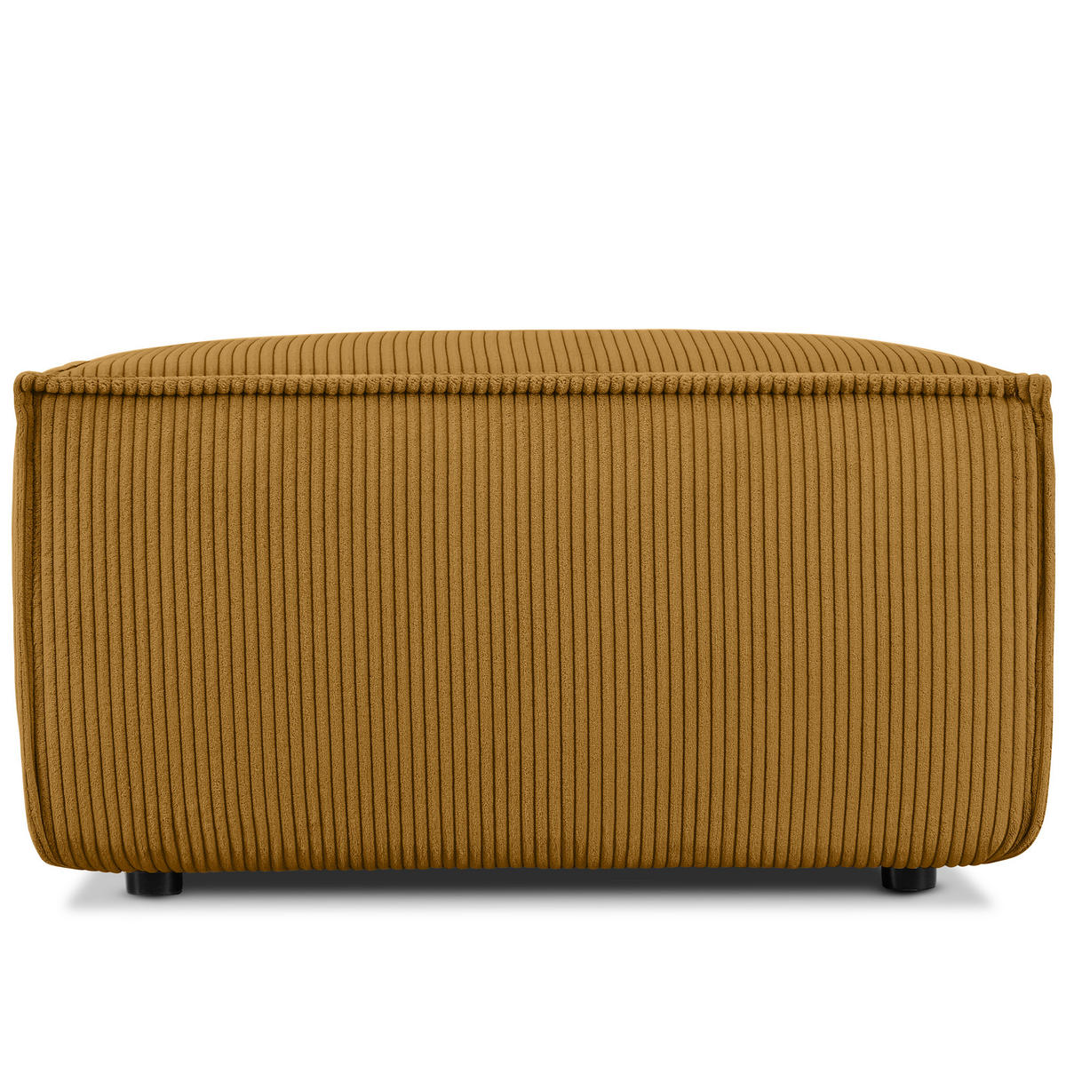 SITZPOUF NAPI gefederte Sitzfläche, gelb - Gelb/Schwarz, Textil (83/45/83cm) - KONSIMO®