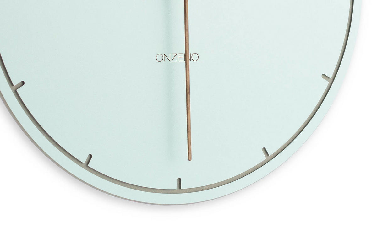 WANDUHR Design Blau 29/29 cm - Türkis, Holzwerkstoff (0.44/29/1cm) - ONZENO
