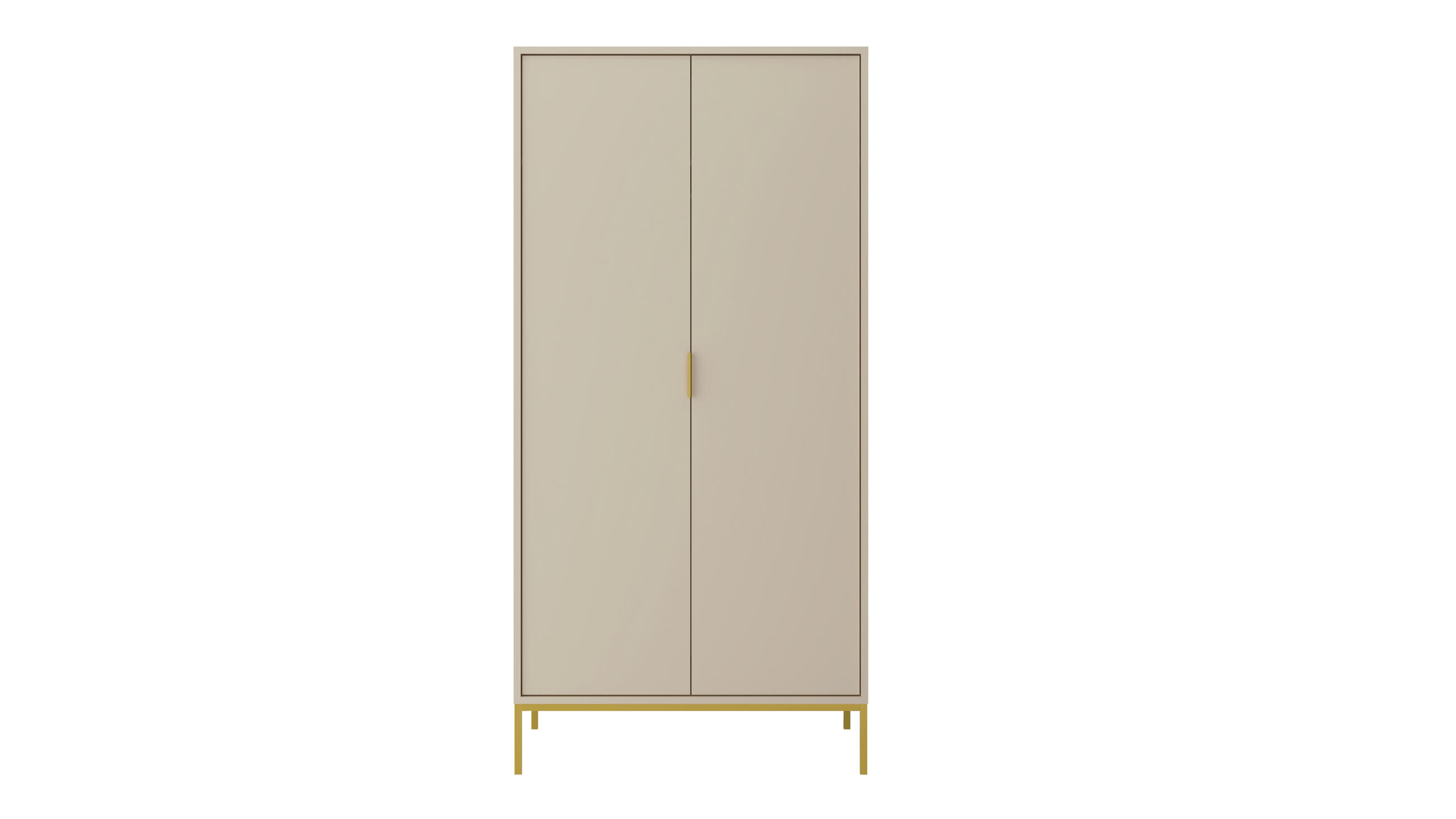 DREHTÜRENSCHRANK Austin 55/205,4/100 cm - Beige, Holzwerkstoff (55/205/100cm) - Kocot Kids