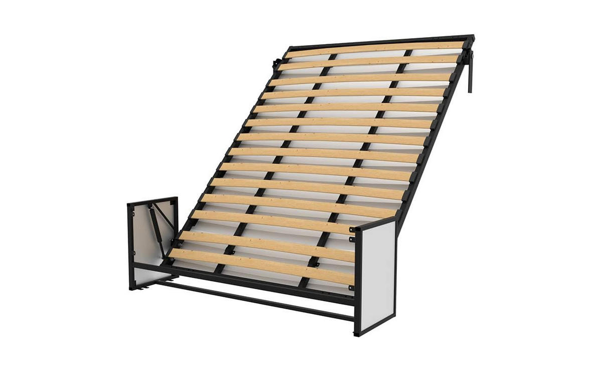 SCHRANKBETT Morphy Studio Modulares SizeFlex- und TypeFlex-System - 140x200, Vertikal - Schwarz, Metall (140/200cm) - WallBedKing