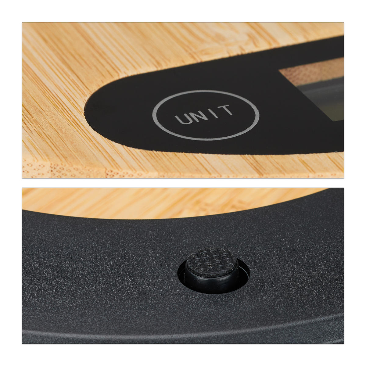 KÜCHENWAAGE - Hellbraun, Holz/Kunststoff - Relaxdays