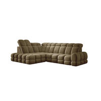 ECKSOFA TOLLO Salvador-stoff L-form 302x217x105 cm olivgrün - Olivgrün, Holz/Textil (302/217cm) - DomoHome