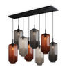 HÄNGELEUCHTE Velo 8-flammig Mehrfarbig Ø 18cm - Multicolor/Schwarz, Glas (18/18/33cm) - s.luce