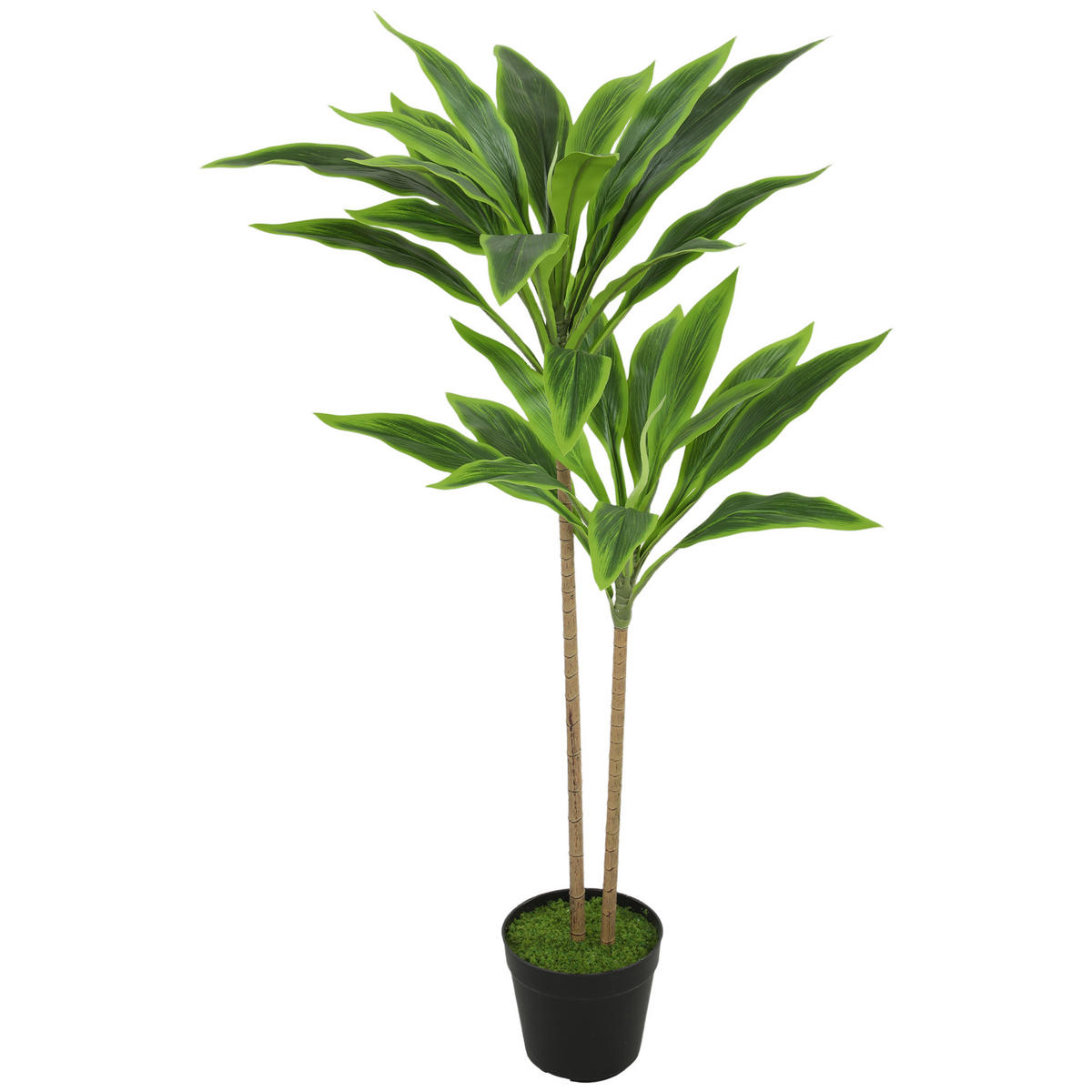 KUNSTBAUM Grün realistisch mit Topf 29 Blätter 90 cm - Grün, Kunststoff (90cm) - PANGIVO