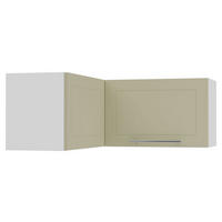 ECKHÄNGESCHRANK Kvantum W14/90/36 Vanille Matt / Weiß Matt 90 / 90 / 36cm - Creme/Weiß, Holz/Holzwerkstoff (90/36/90cm) - Feldmann-Wohnen