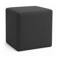 HOCKER M22 Anthrazit 41/45/41 cm eckig - Dunkelgrau, Textil (41.1/45/41.1cm) - Livojo