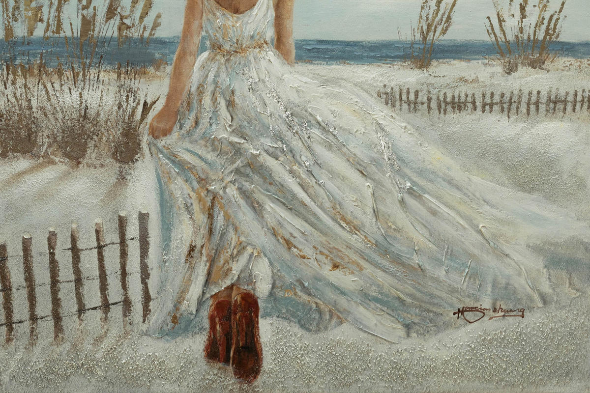 OLEJOMAĽBA 100/70 cm, Zvieratá - hnedá/biela, drevo/textil (100/70cm) - KUNSTLOFT