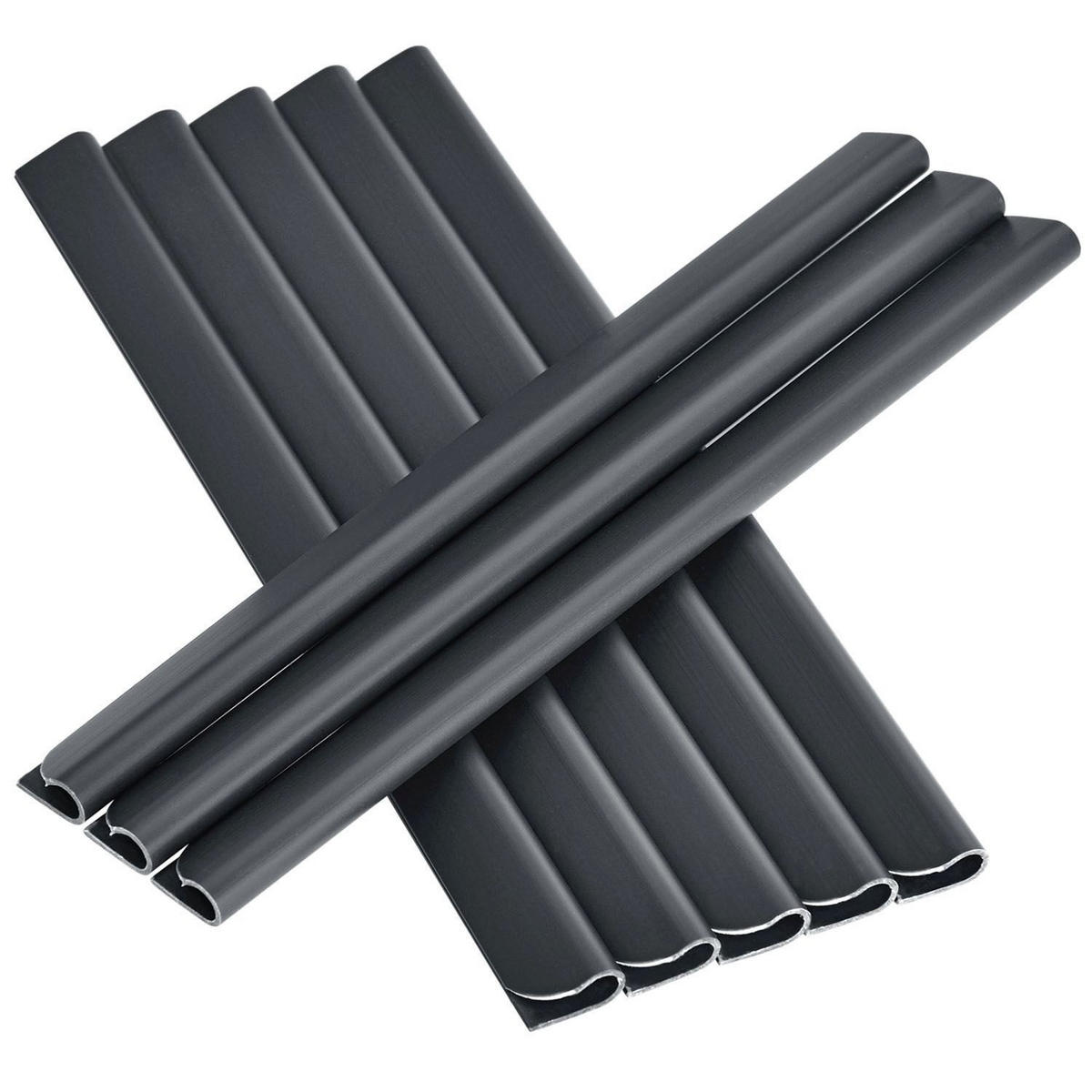SICHTSCHUTZSTREIFEN anthrazit 4er-Set - Anthrazit, Kunststoff (3500/19cm) - Juskys