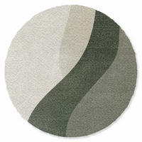 ROHOŽKA Japonsko - Zelená - Abstraktní - Moderní 90x90 cm - olivově zelená, textil/umělá hmota (90/0.4cm) - MuchoWow