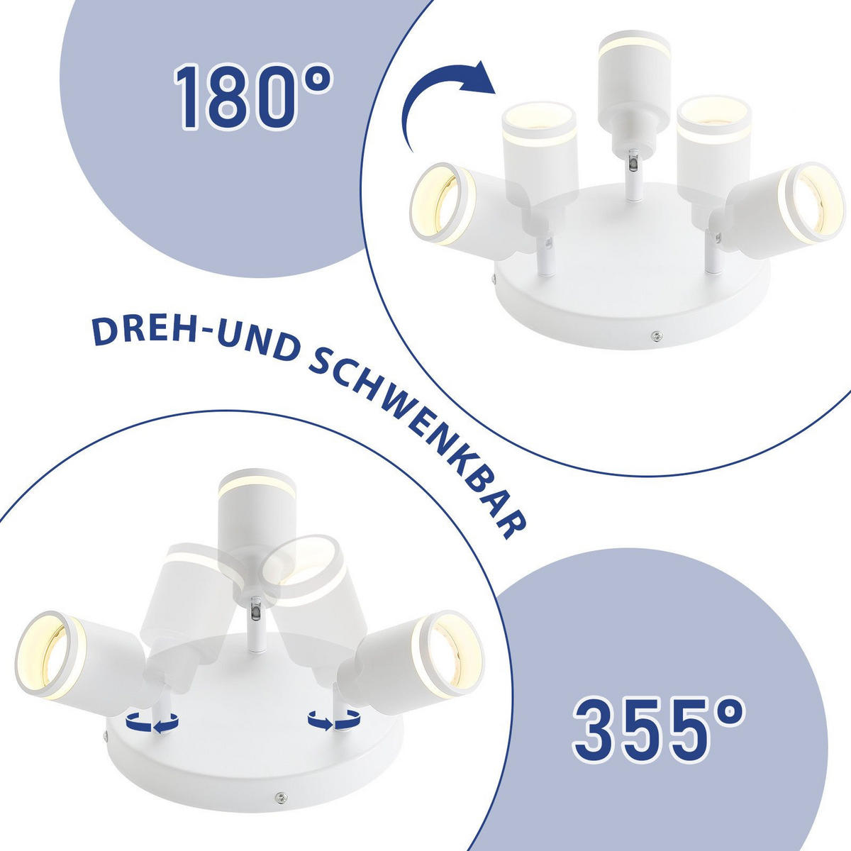 STRAHLER Faszination 3-flammig 20/20/15.7 cm - Weiß, Metall (20/20/15.7cm) - ZMH