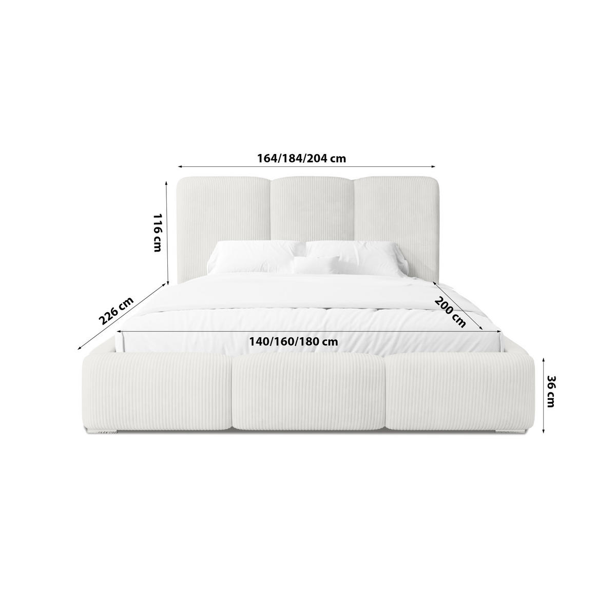 POLSTERBETT Doppelbett Walmer 160x200 cm Hellgrau - Hellgrau, Textil (160/200cm) - Fedve