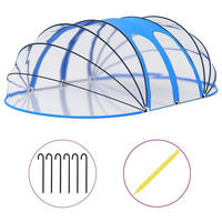 POOL-KUPPEL Oval 620x410x210 cm - Blau, Kunststoff (410/620cm) - furnicato