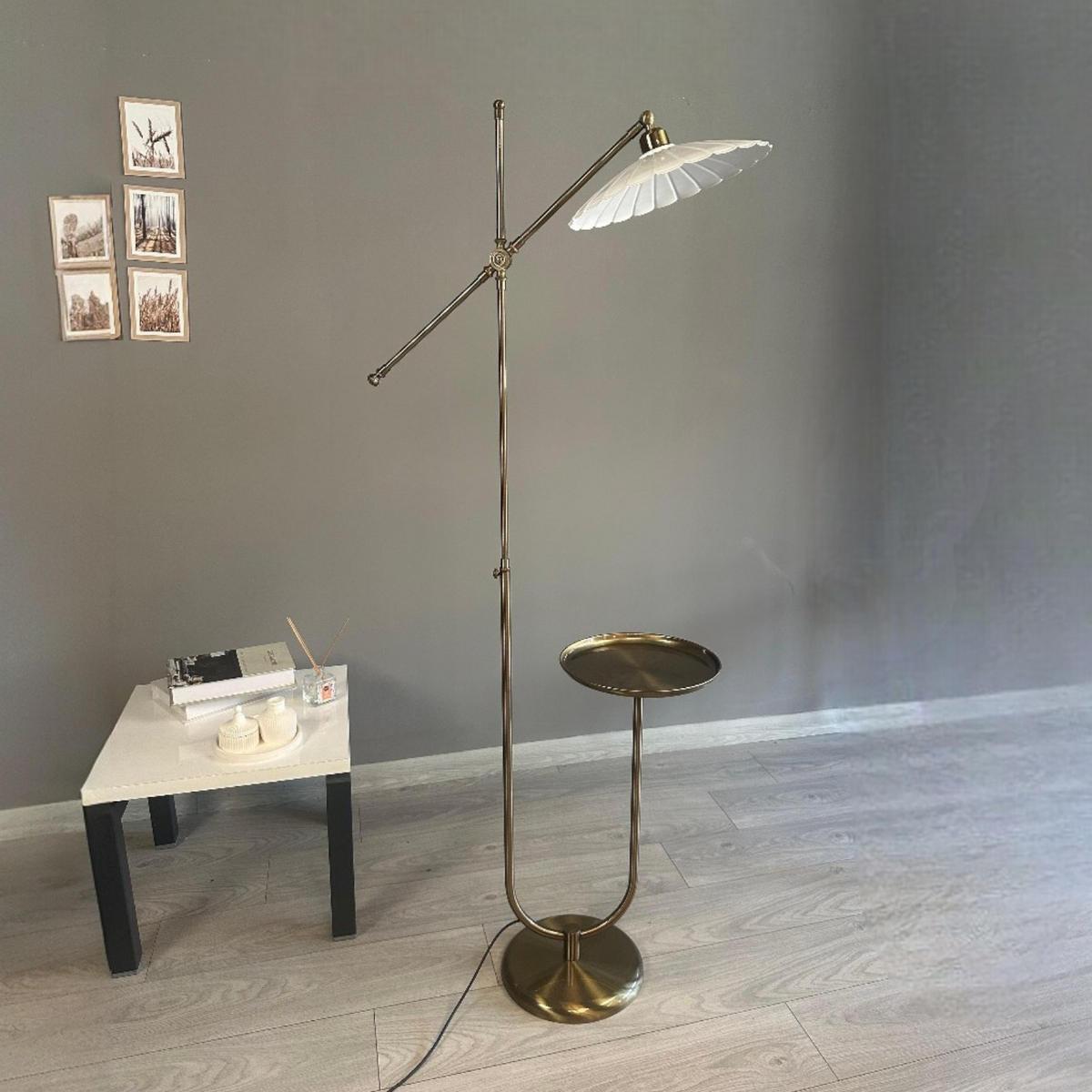 STEHLAMPE Uxelor 170 Cm - Messingfarben, Metall (30/30/170cm) - Bamyum