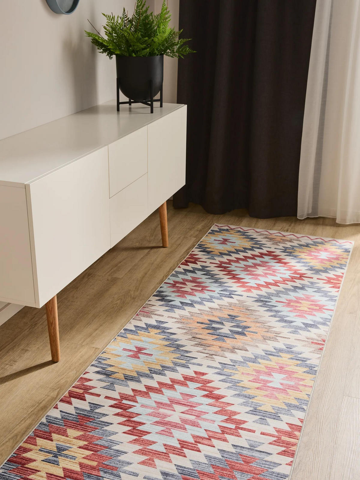 VINTAGE-LÄUFER George waschbar 80x240 cm - Beige/Multicolor, Kunststoff (80/240cm) - benuta