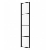 DUSCHWAND Essos - 40 x 200 cm - Schwarz - Walk-In Duschabtrennung aus Sicherheitsglas - Schwarz, Glas (40/200cm) - Badplaats
