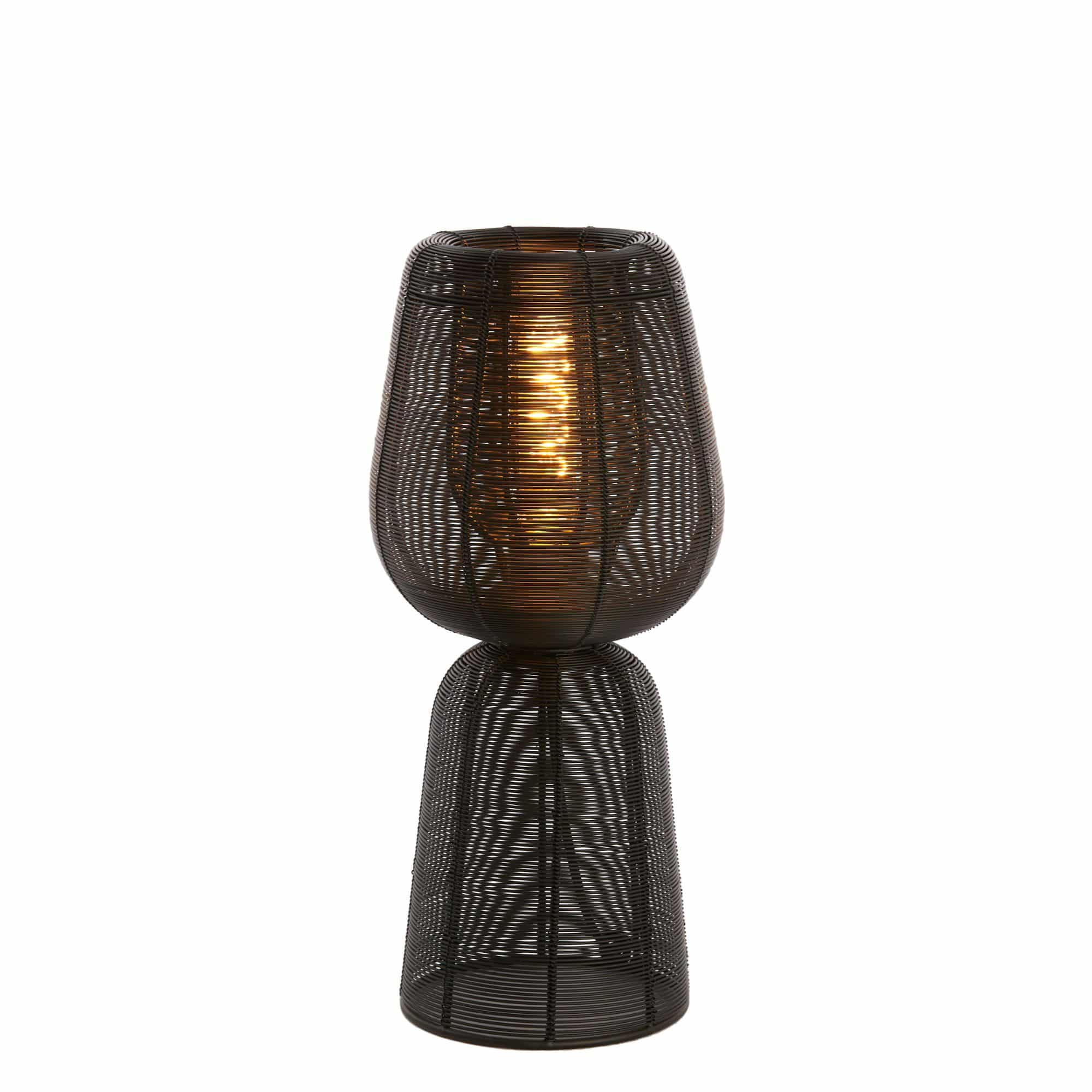 TISCHLAMPE ABOSO Schwarz 18/18/42 cm - Schwarz, Metall (18/18/42cm) - Light & Living