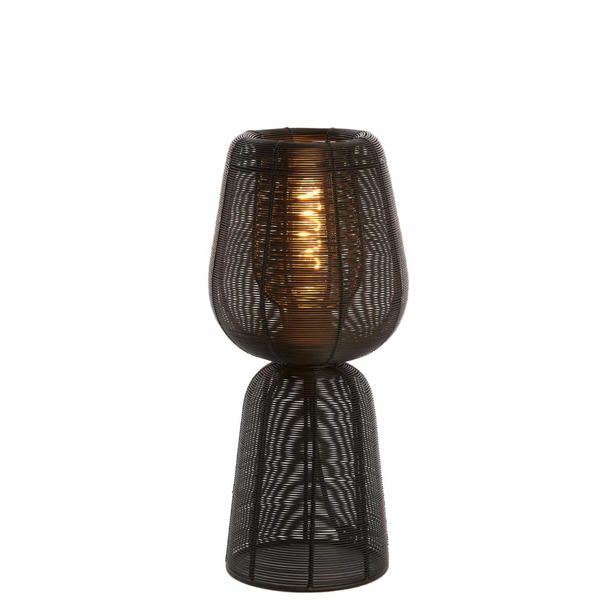 TISCHLAMPE ABOSO Schwarz 18/18/42 cm - Schwarz, Metall (18/18/42cm) - Light & Living