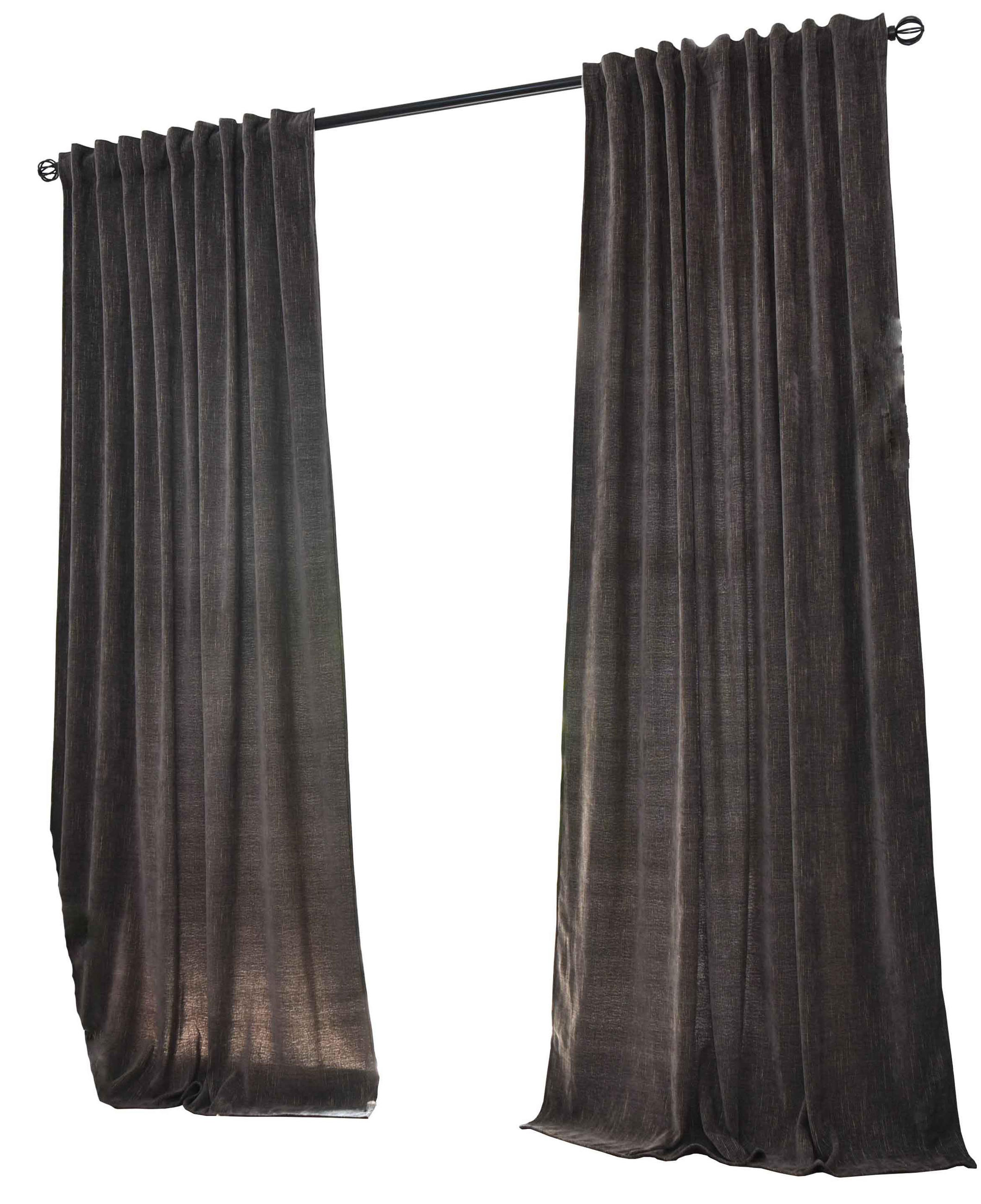 VORHANG 2ER SET HAVANNA HxB 245x135 cm Braun Gold - Braun, Textil (135/245cm) - Gardinenbox
