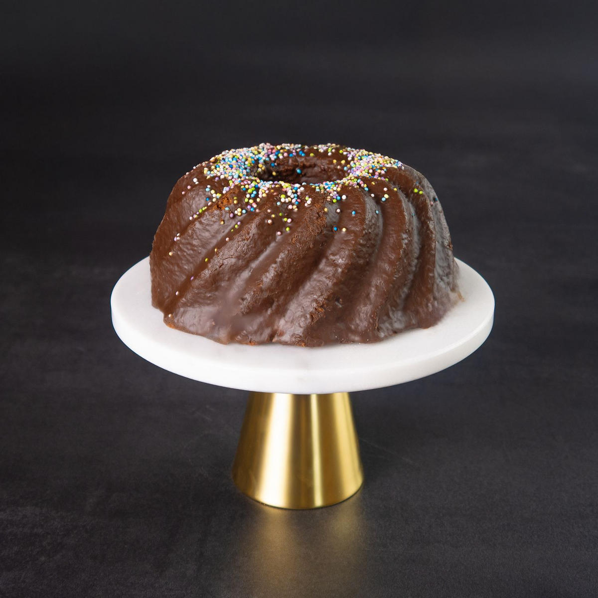 TORTENSTÄNDER - Weiß, Stein (20/11.3/20cm) - Intirilife