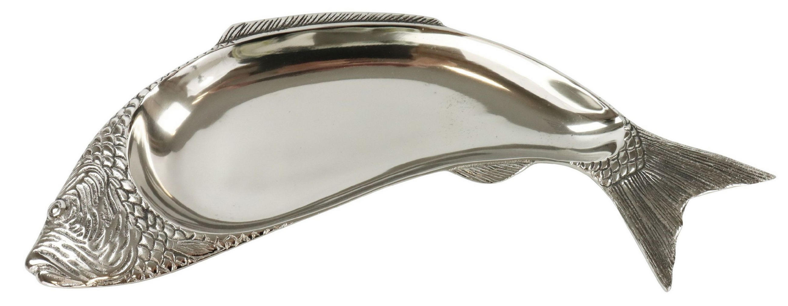 VORLEGESCHALE Fisch - Silberfarben, Metall (20/61/4cm) - FURNARO